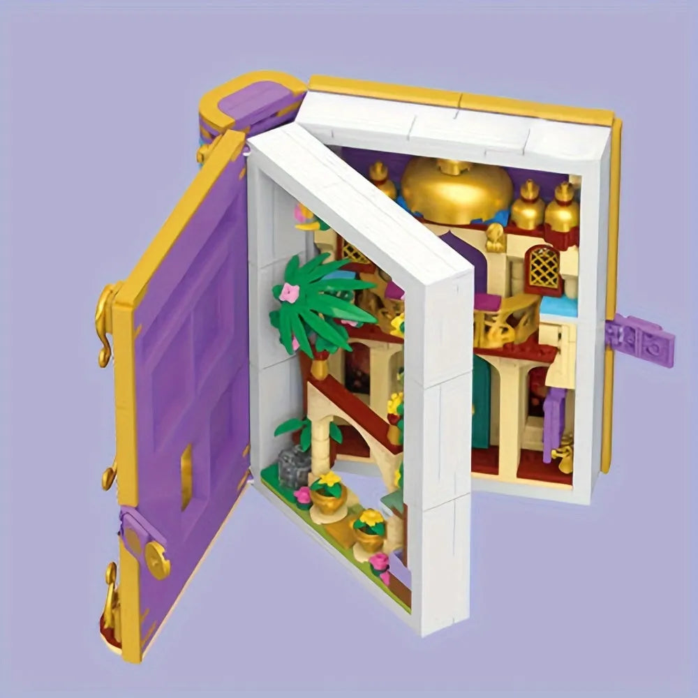 JieStar Building Block Set: Aladdin Magic Lamp 3D Book, Model JJ9054