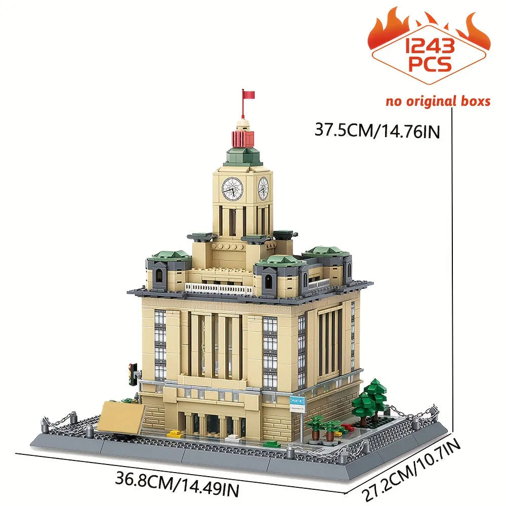 Wange Building Block Set: Famous Shanghai Customs House, Model 6231