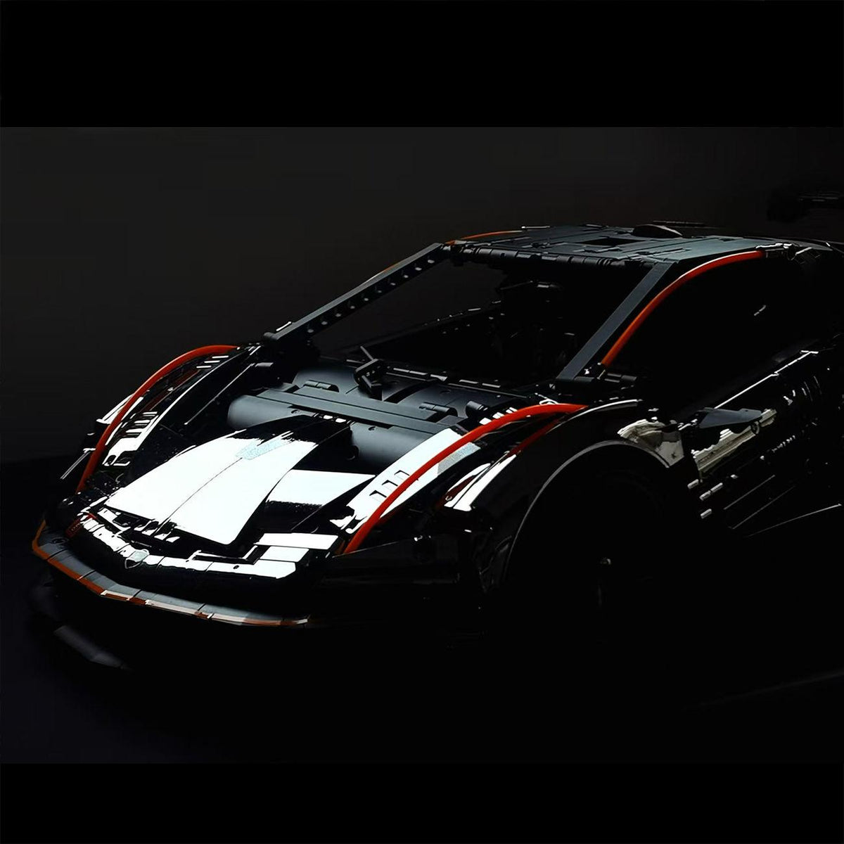 Trilumity Building Block Set: 1: 8 The Ultimate Italian Track-Only V12 Hypercar, Mirror Red Plated Limited Edition (4100+Piece)
