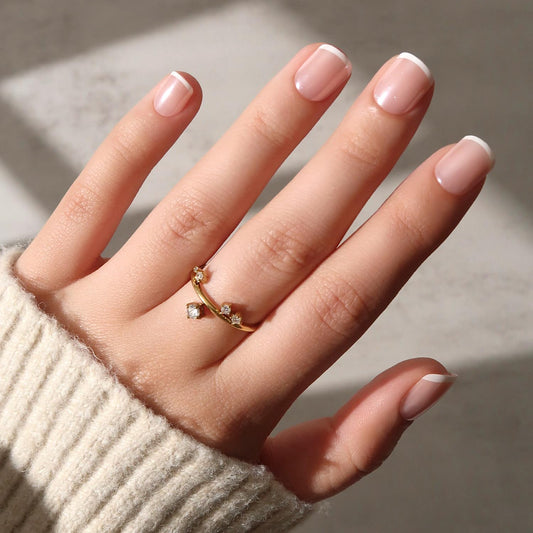 Trilumity Pearly Please Super White Extra Short Almond Soft Gel - White Press On Nails