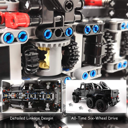 Trilumity Building Block Set: Mercedes G63 6X6 Off-Road, Building Pickup Model (3300 Pieces)