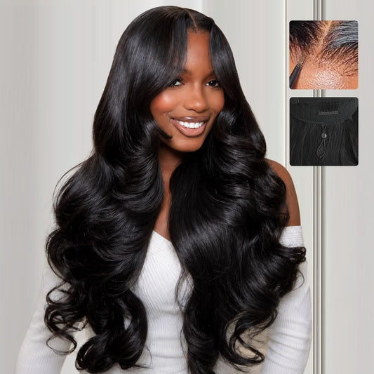 Trilumity 7X6 Closure Glueless Body Wave Human Hair - Natural Black Hair Replacement Wig