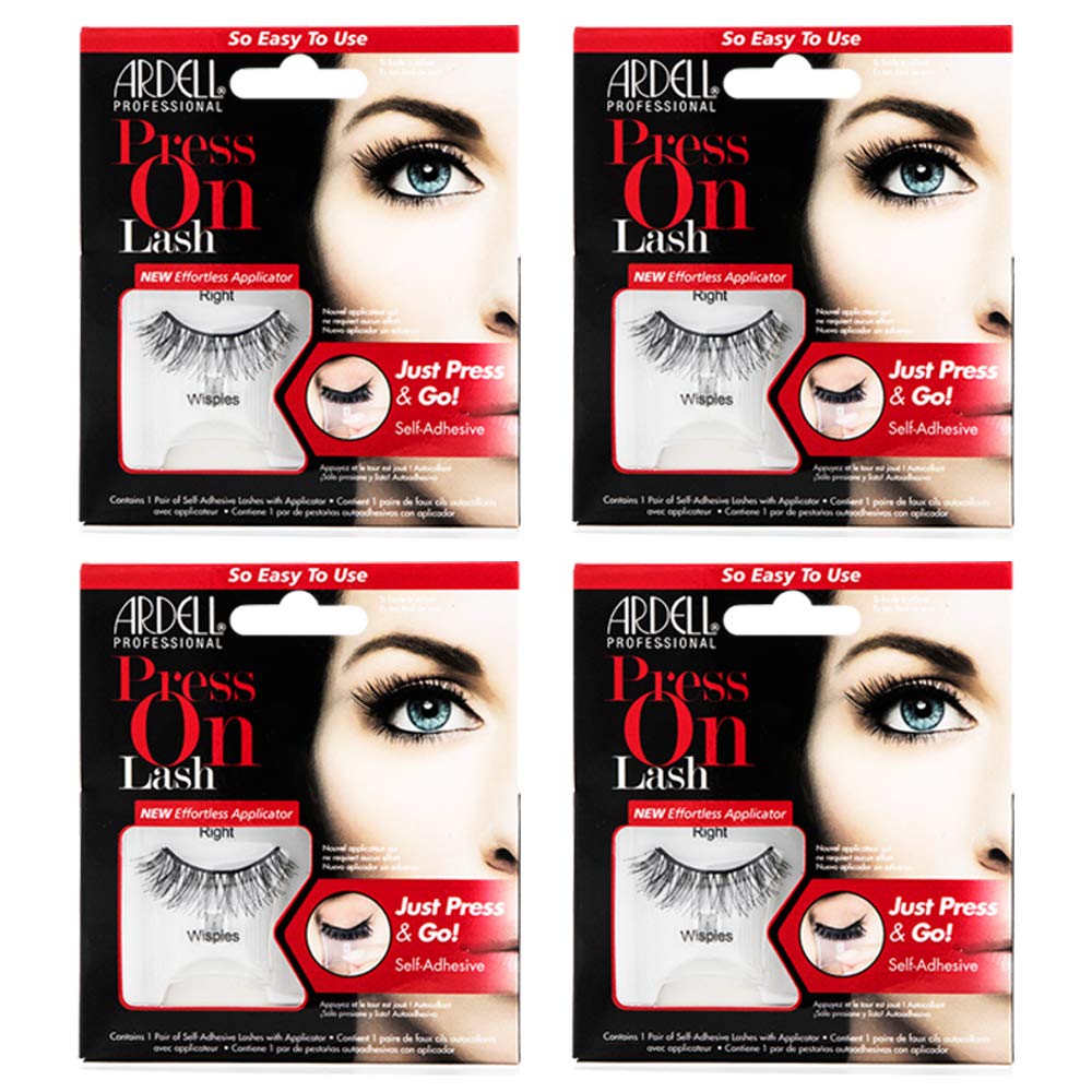 Trilumity Press On Self Wispy Cat Eye Faux Mink Fiber - Black False Lashes
