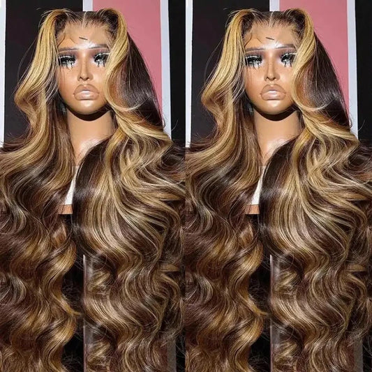 Trilumity Honey Blonde 13X4 Hd Body Wave Human Hair - Honey Blonde Hair Replacement Wig