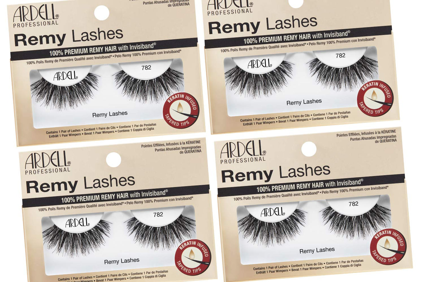 Trilumity Remy 782 Premium Grade Natural Faux Mink Fiber - Black False Lashes