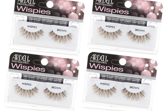 Trilumity Brown Look Lightweight Wispy Faux Mink Fiber - Black False Lashes