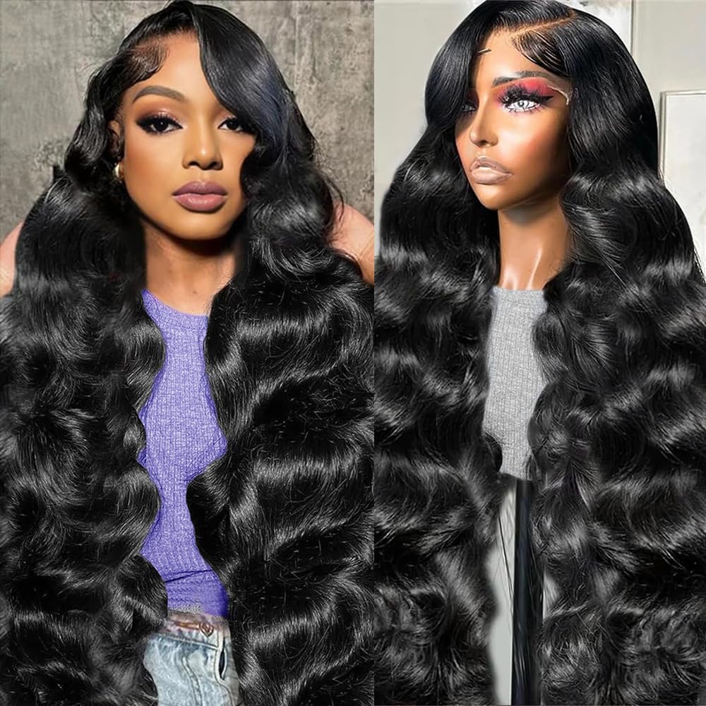 Trilumity 13X6 For Women 10A Body Wave Human Hair - Natural Black Hair Replacement Wig