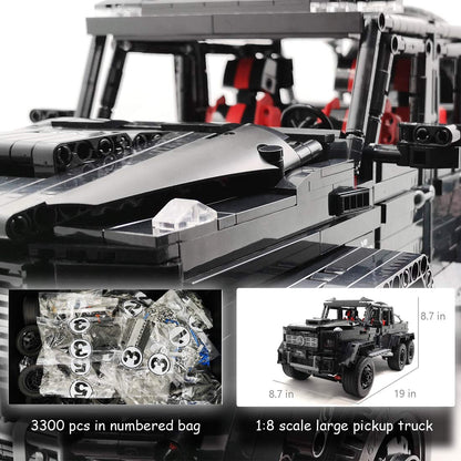 Trilumity Building Block Set: Mercedes G63 6X6 Off-Road, Building Pickup Model (3300 Pieces)