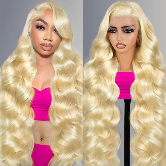 Trilumity 613 250 Density Blonde Body Wave Human Hair - 613 Blonde Hair Replacement Wig