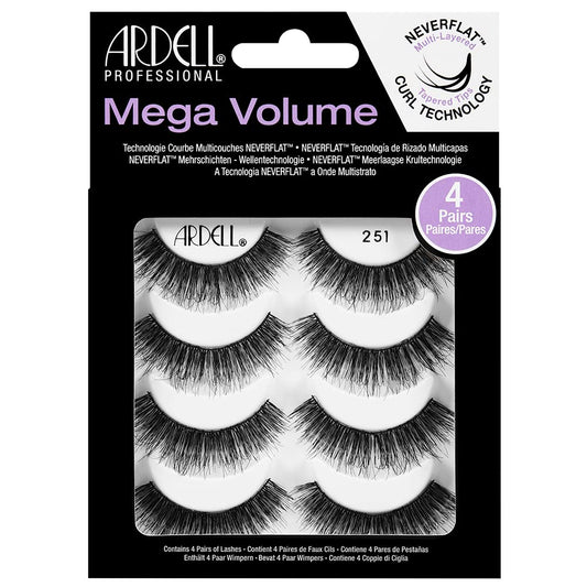 Trilumity Mega Volume 251 Strip Faux Mink Fiber - Black False Lashes