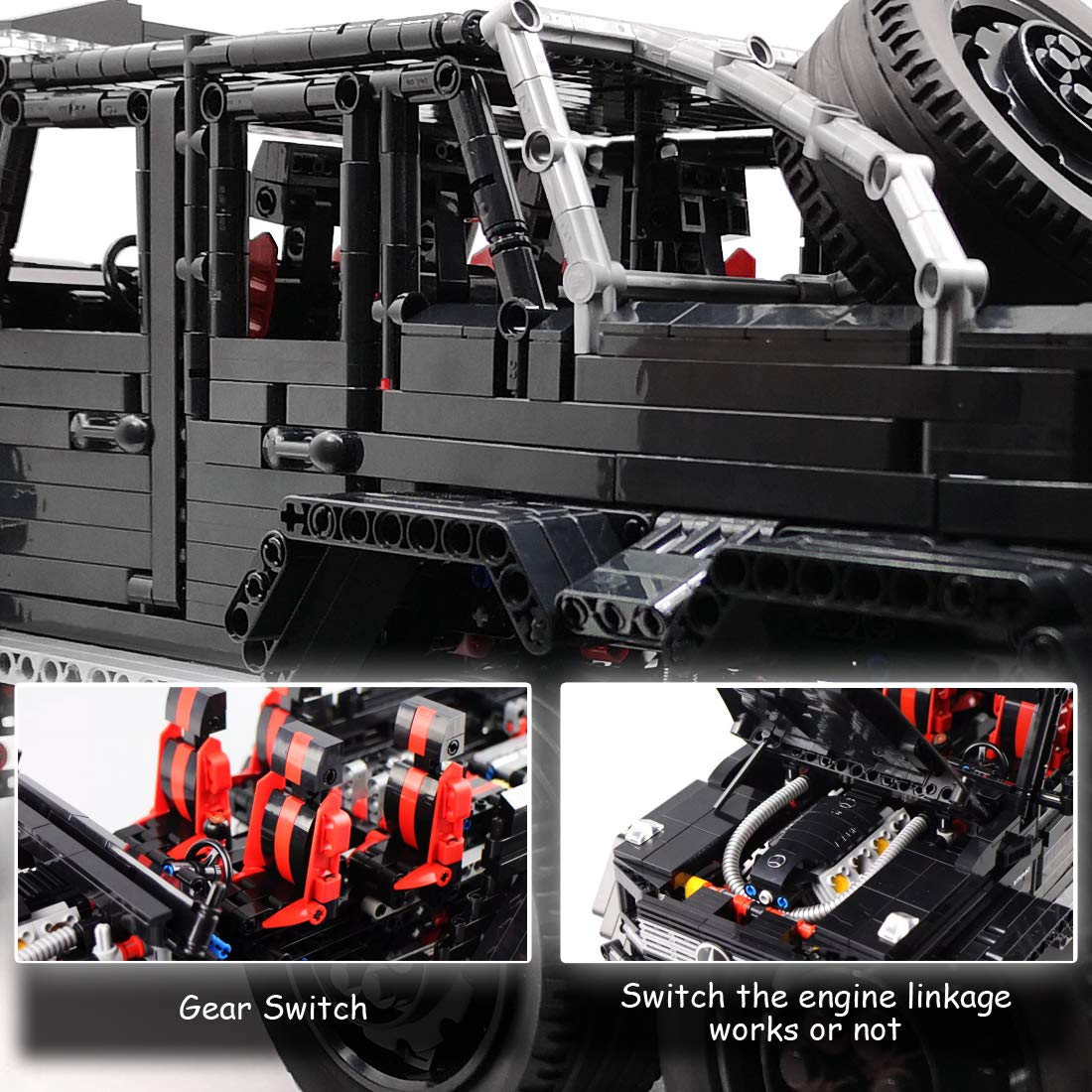 Trilumity Building Block Set: Mercedes G63 6X6 Off-Road, Building Pickup Model (3300 Pieces)