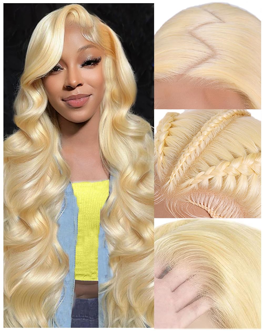 Trilumity 613 13X6 100% Body Wave Human Hair - 613 Blonde Hair Replacement Wig