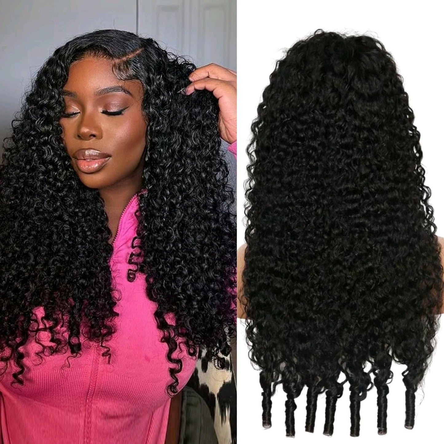 Trilumity Burmese 13X4 Raw Water Water Wave 100% Human Hair - Natural Black Hair Replacement Wig