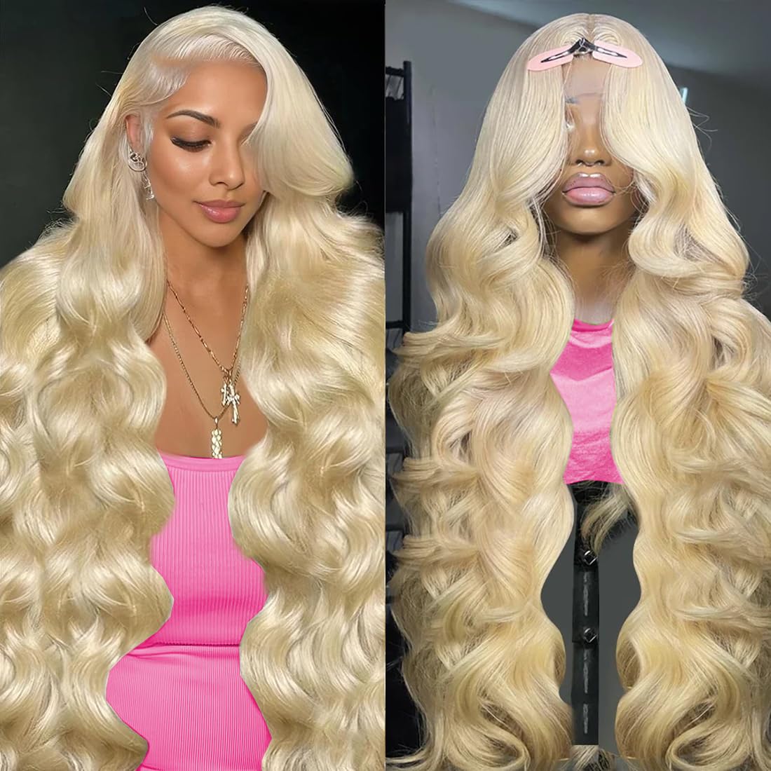 Trilumity 613 13X6 Blonde 613 Body Wave Human Hair - Natural Black Hair Replacement Wig