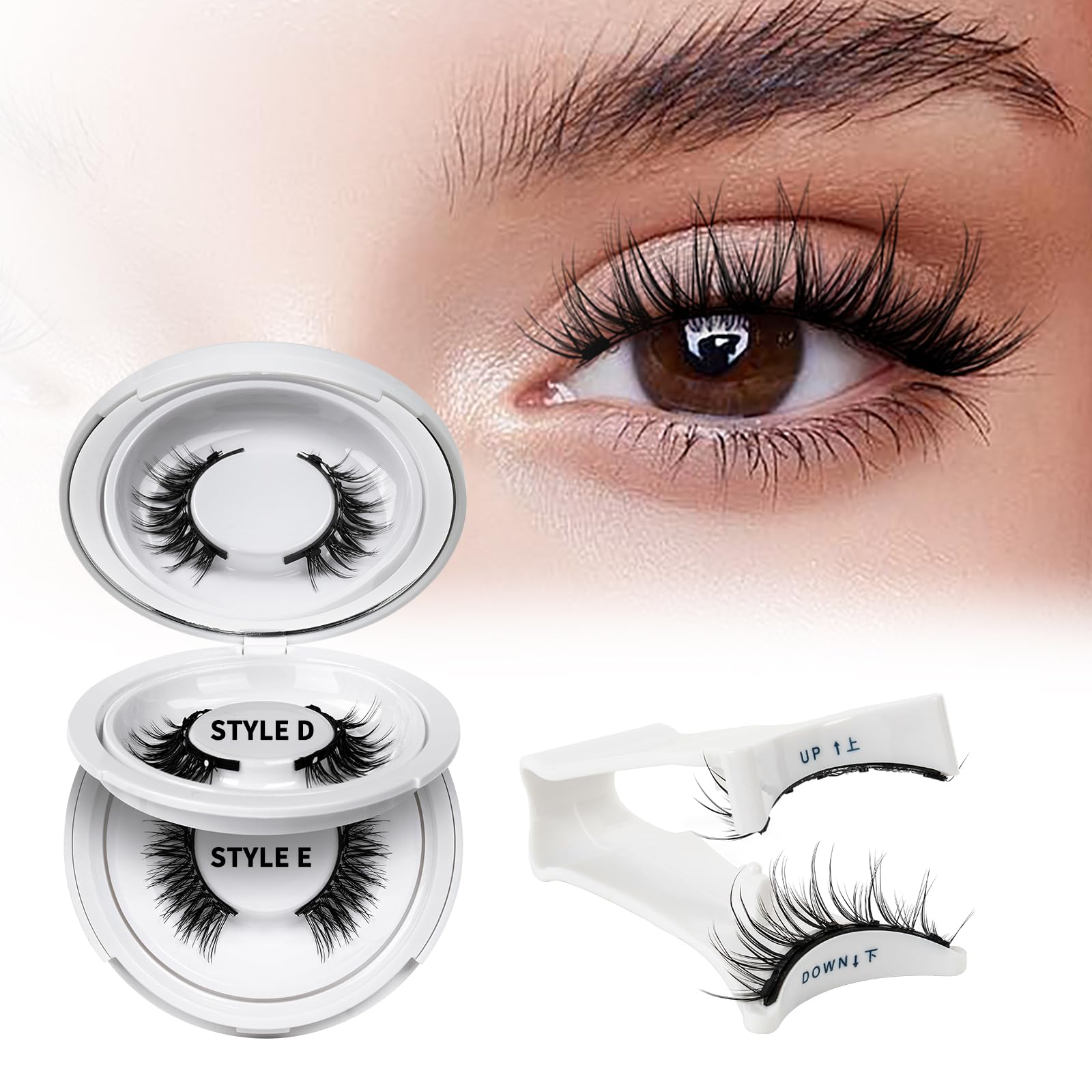 Trilumity Magnetic Look Reusable Magnetic Wispy Faux Mink Fiber - Black False Lashes