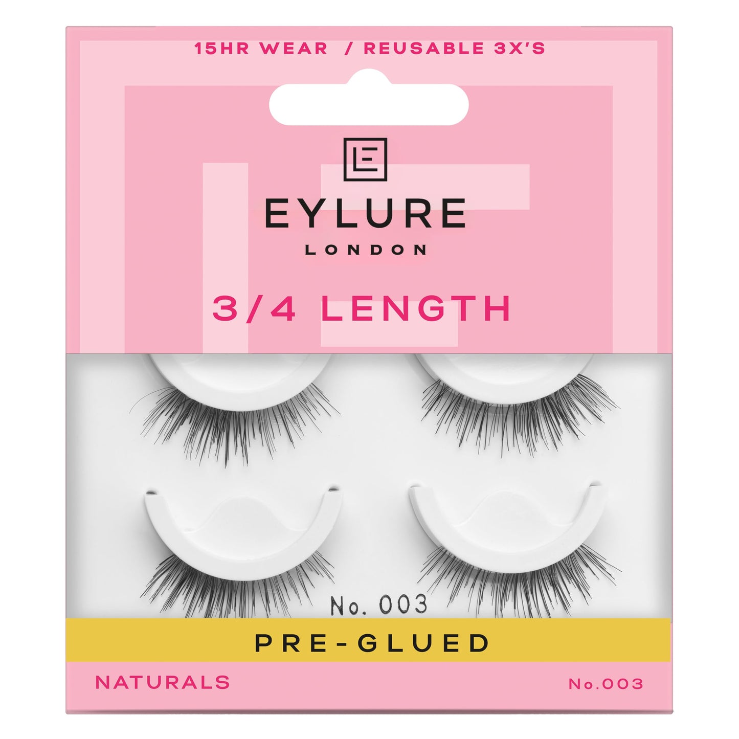 Trilumity Press-On Wispy Faux Mink Fiber - Black False Lashes