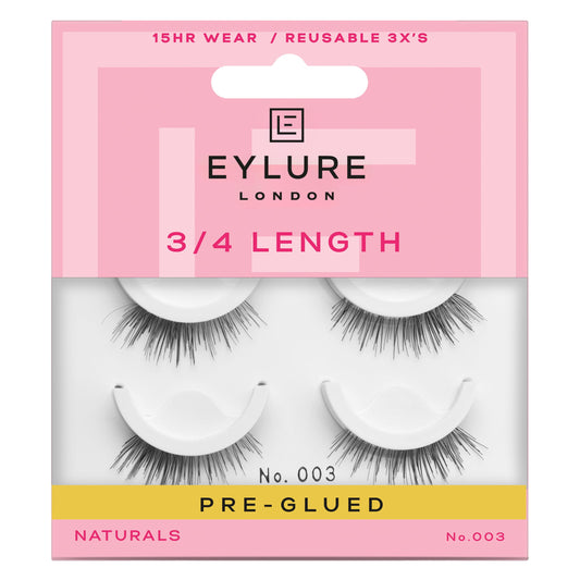 Trilumity Press-On Wispy Faux Mink Fiber - Black False Lashes