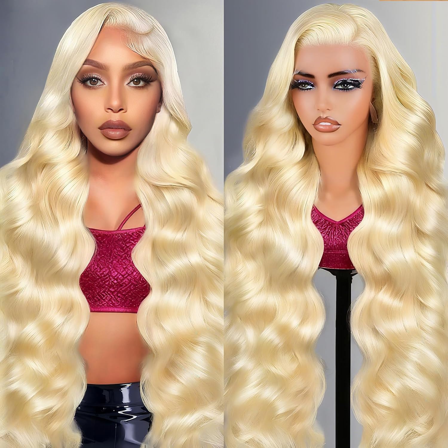 Trilumity 613 13X6 Hd Transparent Body Wave Human Hair - Natural Black Hair Replacement Wig