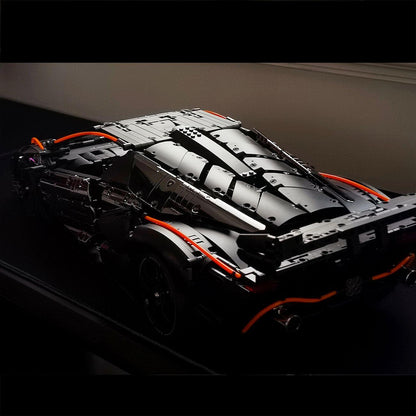 Trilumity Building Block Set: 1: 8 The Ultimate Italian Track-Only V12 Hypercar, Mirror Red Plated Limited Edition (4100+Piece)