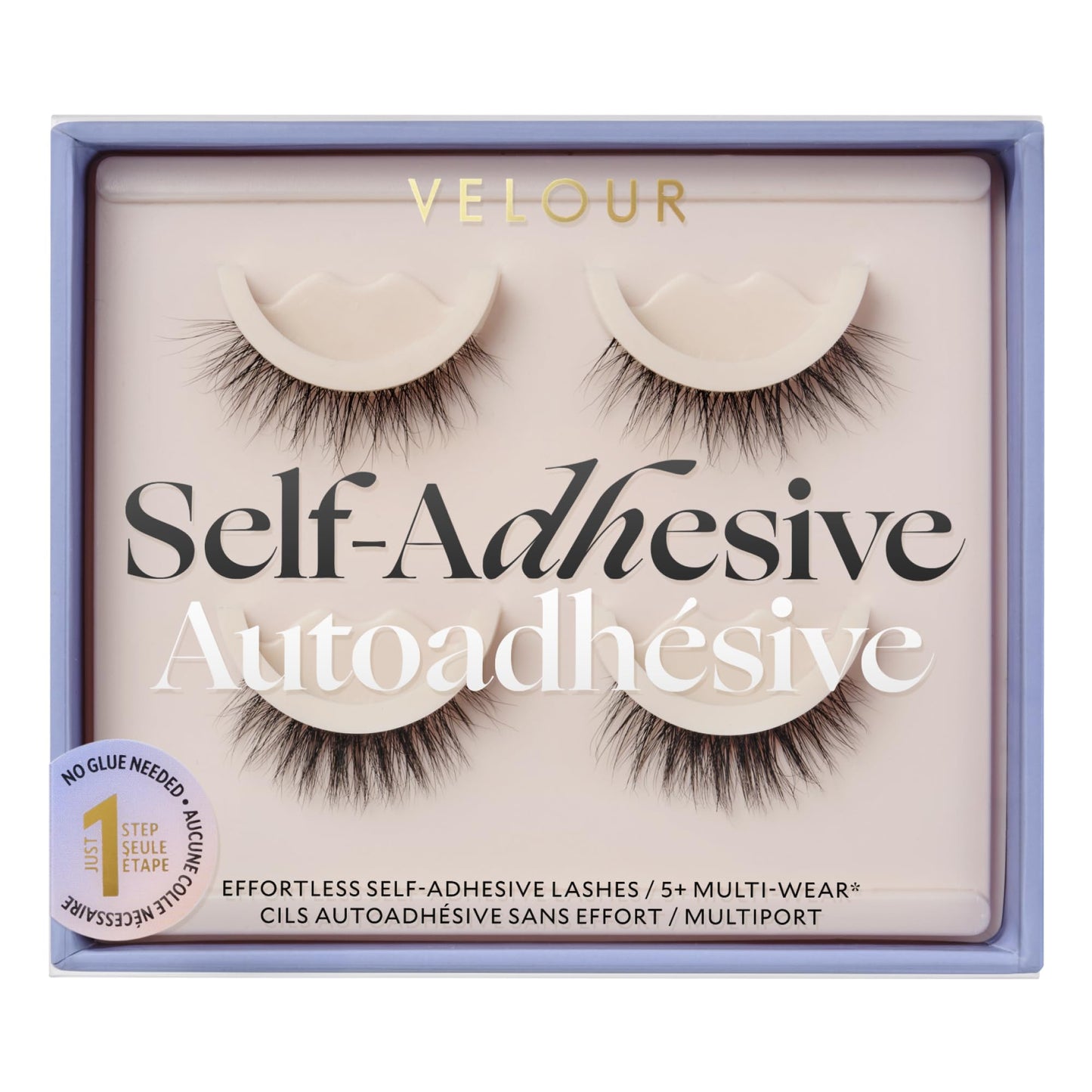 Trilumity Effortless Self-Adhesive Strip Faux Mink Fiber - Black False Lashes