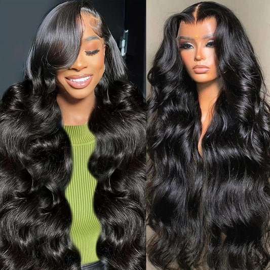Trilumity 13X6 Front 200 Density Body Wave Human Hair - Natural Color Hair Replacement Wig