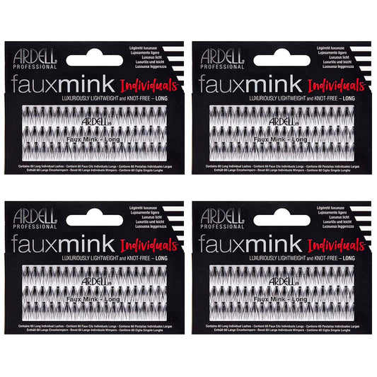 Trilumity Faux Mink Individual Long Cluster Faux Mink - Black False Lashes