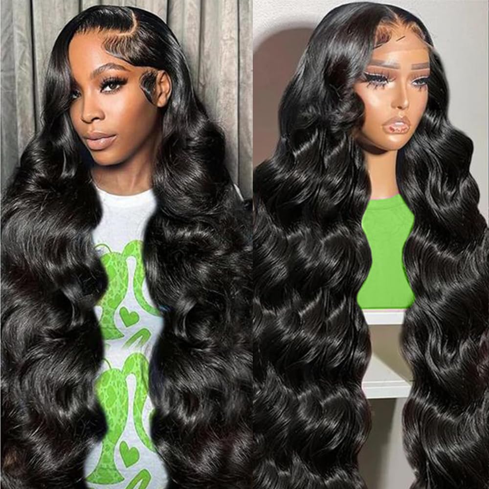 Trilumity 13X6 For Women Glueless Body Wave Human Hair - Natural Black Hair Replacement Wig