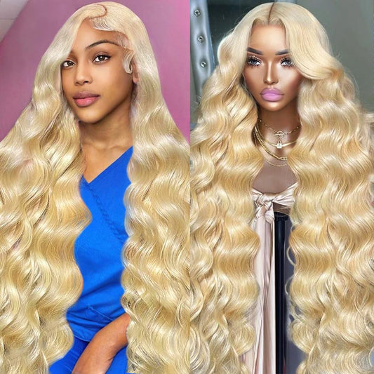 Trilumity 613 13X6 200 Density Body Wave Human Hair - 613 Blonde Hair Replacement Wig