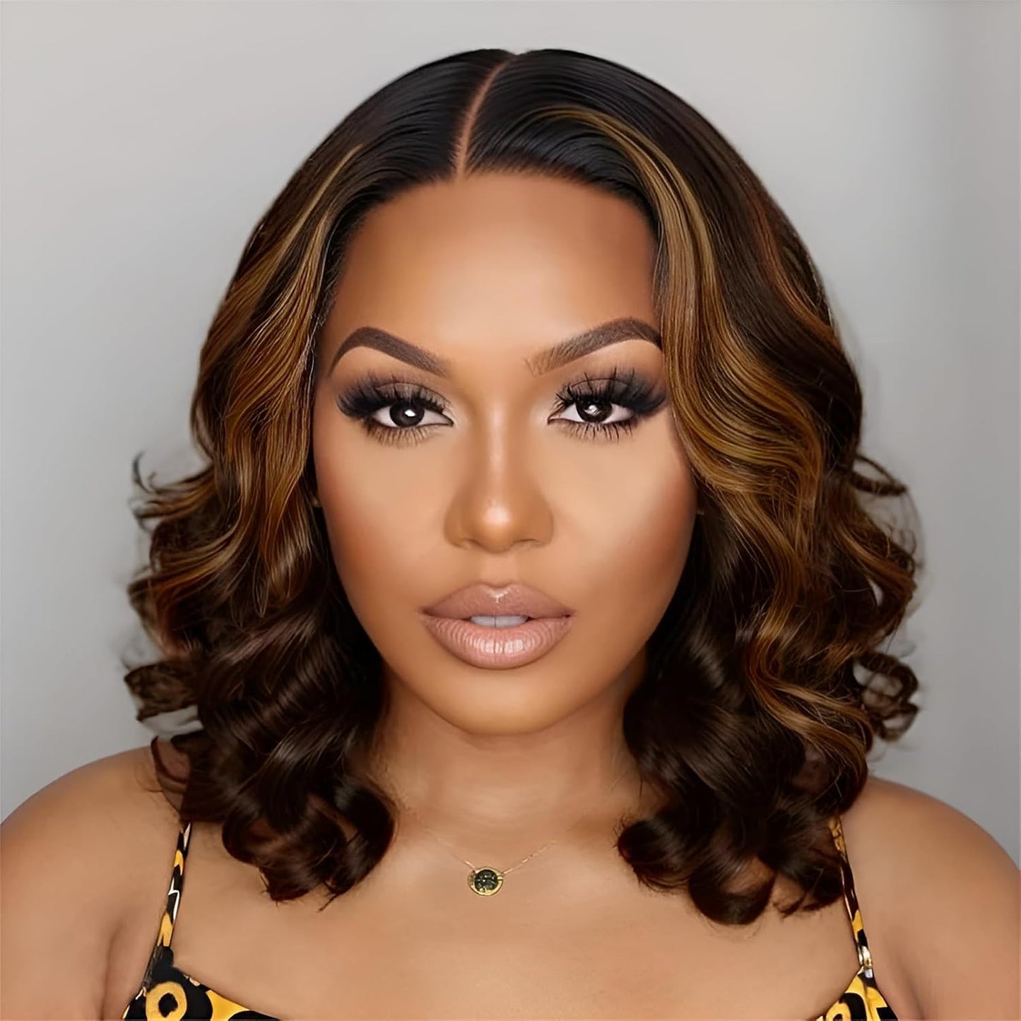 Trilumity Highlight Bob Wear Body Wave Human Hair - Natural Black Hair Replacement Wig