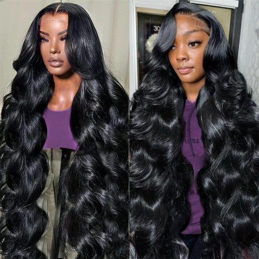 Trilumity 13X6 220 Density Front Body Wave 100% Human Hair - Natural Black Hair Replacement Wig