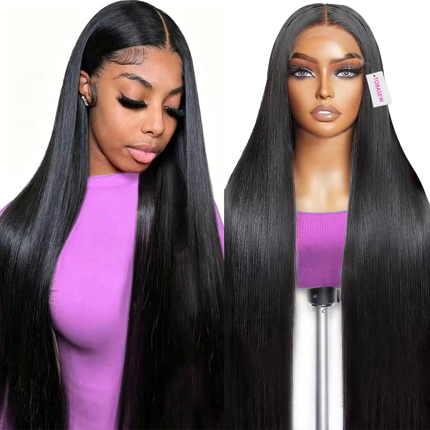 Trilumity 13X6 Front 200 Density Straight Human Hair - Natural Color Hair Replacement Wig