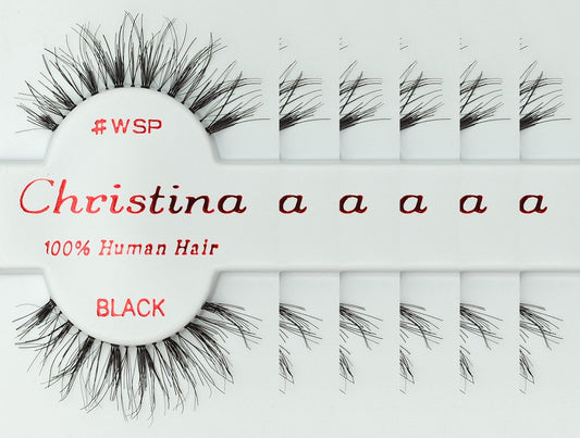 Trilumity 6 Packs Wispy Cat Eye Faux Mink Fiber - Black False Lashes