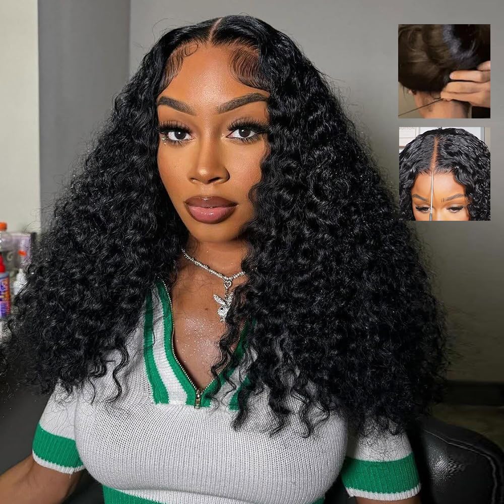 Trilumity 7X6 Burmese Glueless Pre Curly Human Hair - Natural Color Hair Replacement Wig