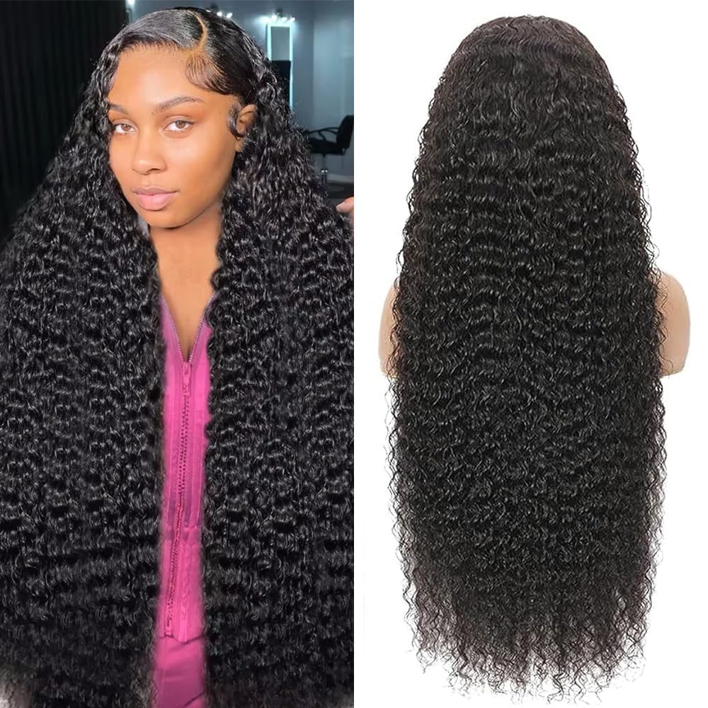 Trilumity 13X6 For Women Deep Wave Human Hair - Natural Color Hair Replacement Wig