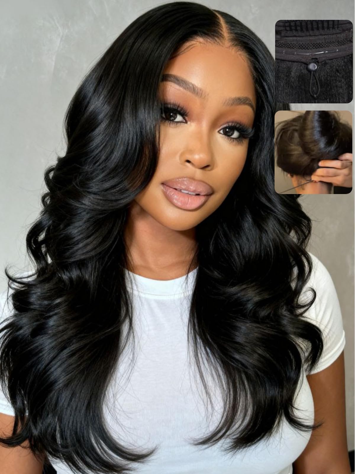 Trilumity Butterfly Cut 7X5 Glueless Body Wave Human Hair - Natural Black Hair Replacement Wig