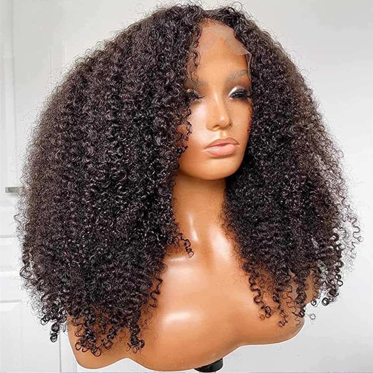 Trilumity Kinkycurly 13X4 180 Straight Human Hair - Natural Black Hair Replacement Wig