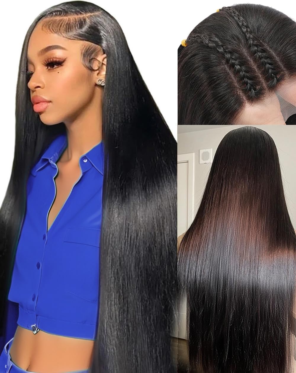 Trilumity 13X6 Real 100% Body Wave Human Hair - Natural Black Hair Replacement Wig