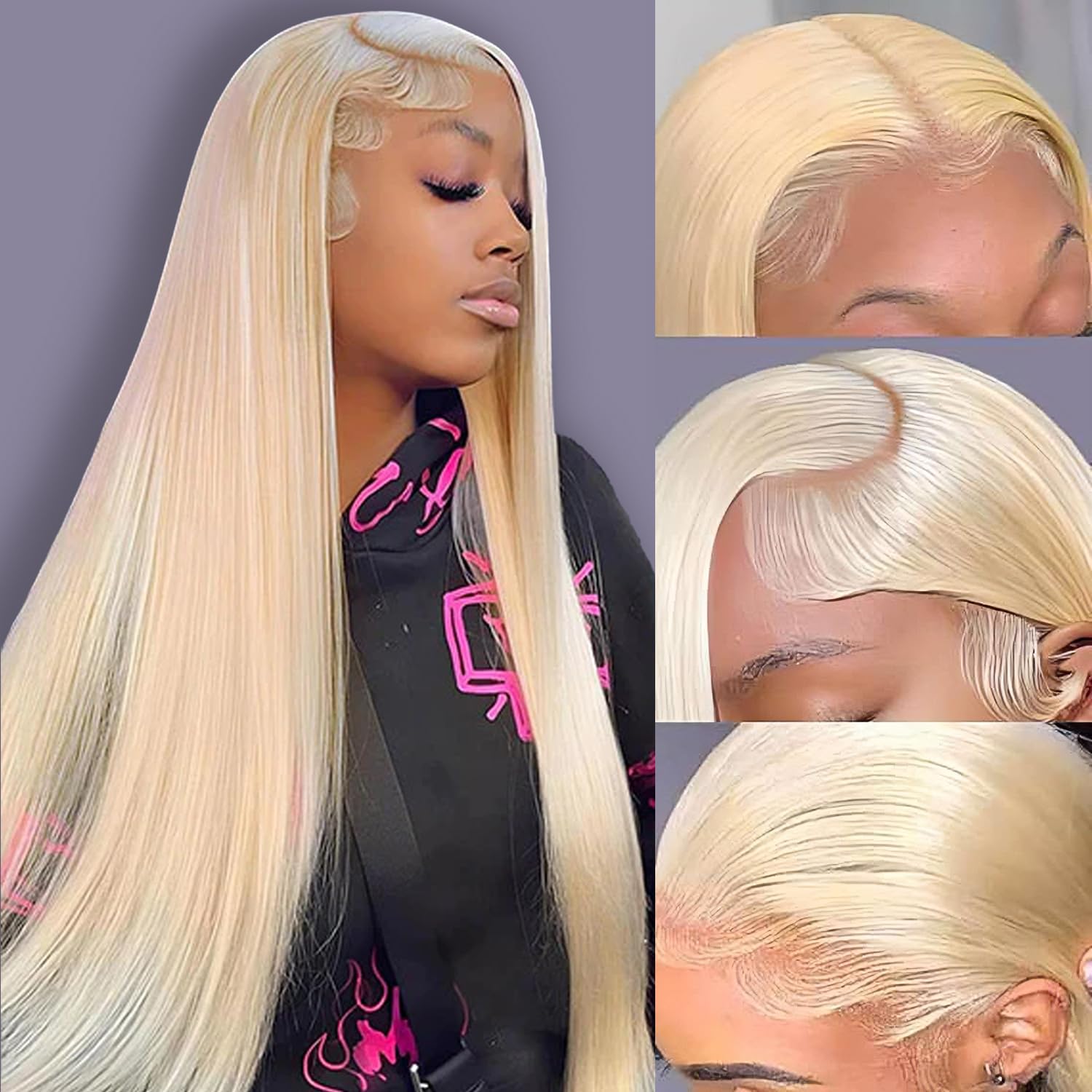 Trilumity 613 Blonde 13X6 Straight Human Hair - 613 Blonde Hair Replacement Wig