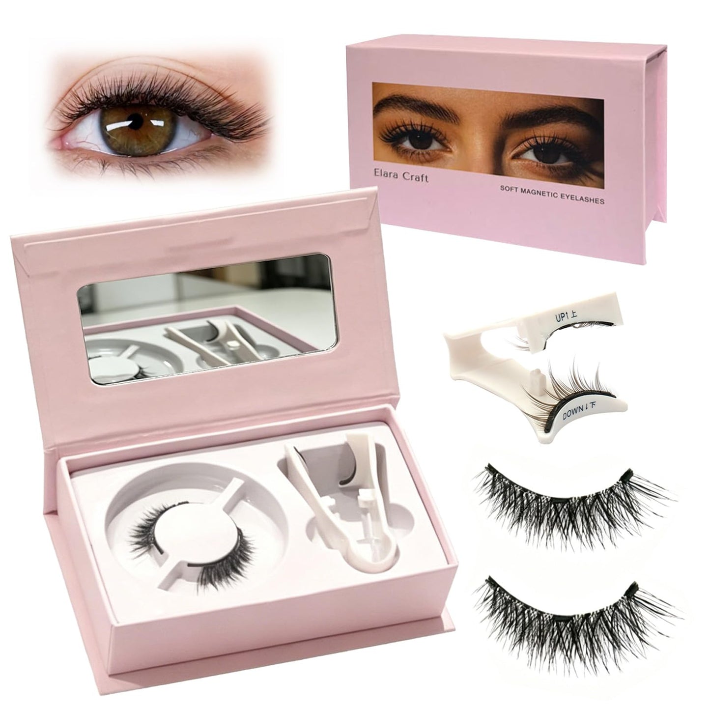 Trilumity Magnetic With Applicator Magnetic Magnetic Faux Mink Fiber - Black False Lashes
