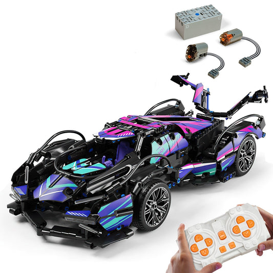 Trilumity Lamborghini V12 Sports Car, 1:14 MOC Raceing Car Building Block Set, Remote Control, 1,124-Piece