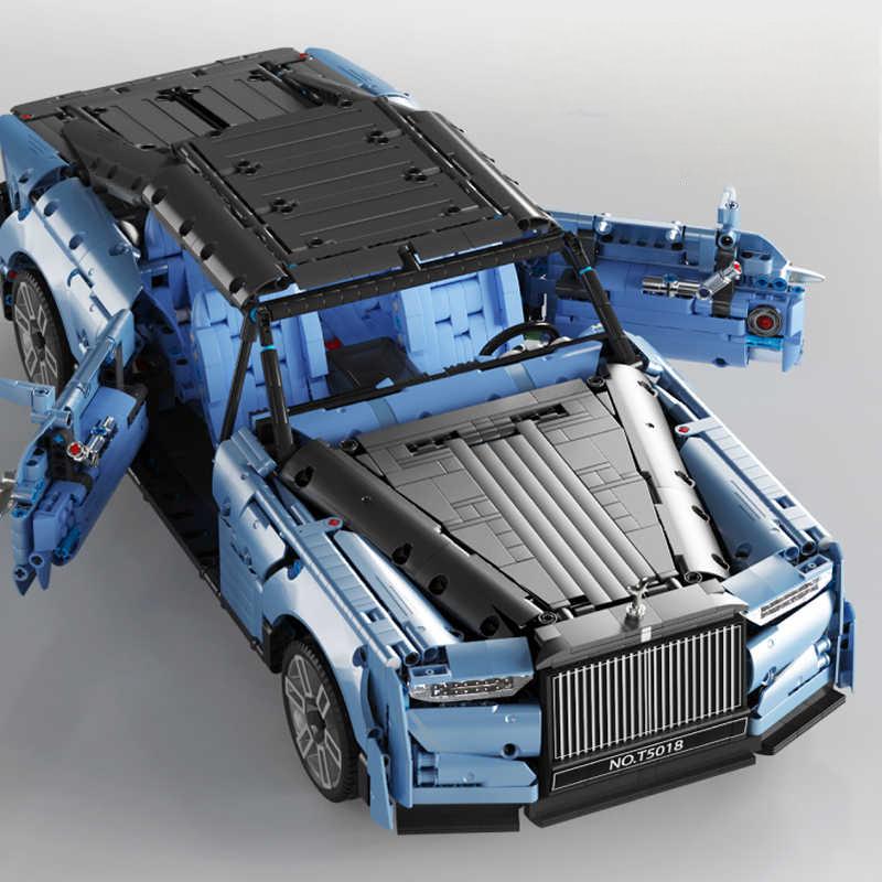 Trilumity Rolls-Royce Boat Tail with Rear Wine Cabinet, Removable Convertible Top Building Block Set, 1:8 Scale, Remote Control, 2,903-Piece