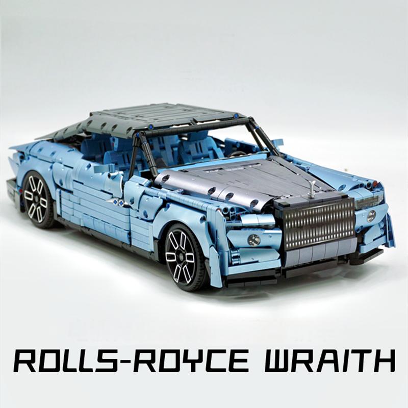 Trilumity Rolls-Royce Boat Tail with Rear Wine Cabinet, Removable Convertible Top Building Block Set, 1:8 Scale, Remote Control, 2,903-Piece