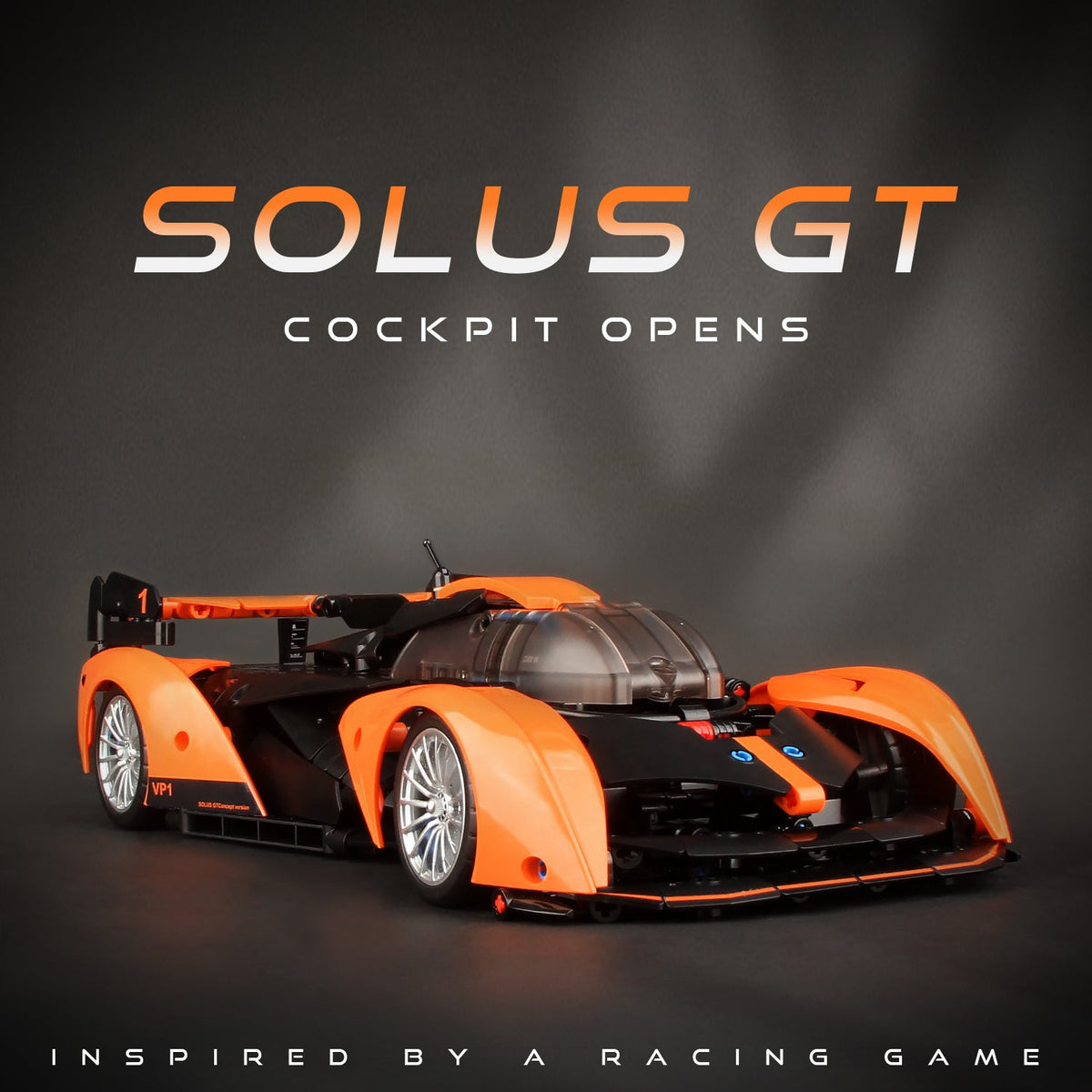 Trilumity Building Block Set: 1:14 British Racing Tech Solus GT Set with Remote Control (817-Piece)