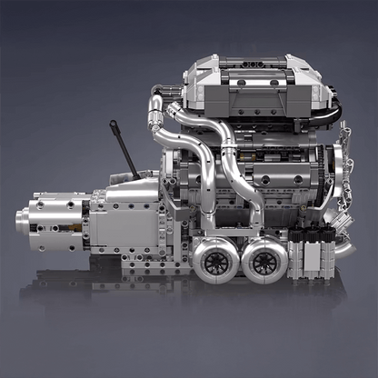 Trilumity Building Block Set: Motorised Hypercar W16 Engine & Gearbox (2024-Piece)