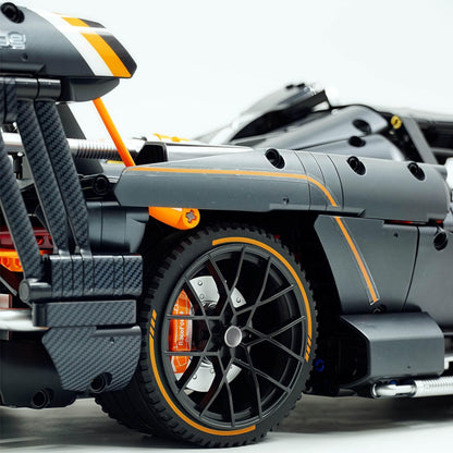 Trilumity Motorized Building Block Set: 1:8 McLaren Senna Black Knight Hypercar Limited Edition (3803-Piece)