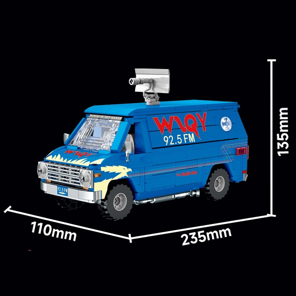 Trilumity Building Block Set: Retro Radio Station Van | 730-Piece