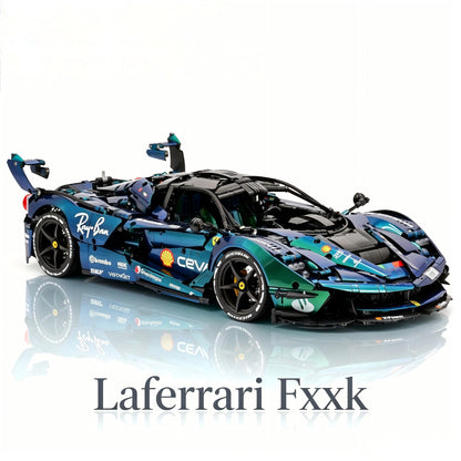 Trilumity Motorized Building Block Set: 1:8 The Ultimate Italian Hybrid Hypercar Evo | Chameleon Metallic Paint Italian Flagship (4058+-Piece)