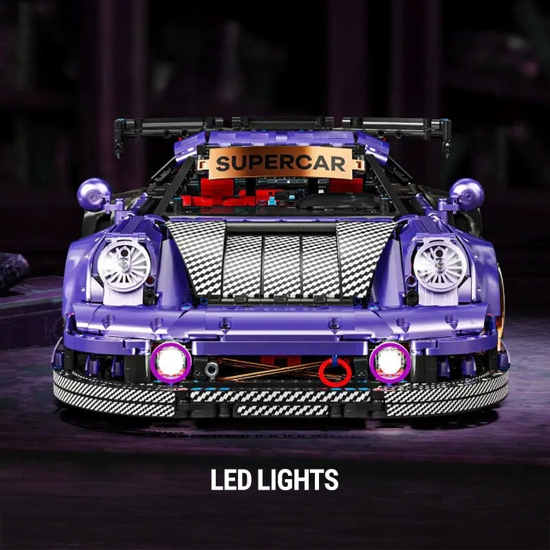Trilumity Motorized Building Block Set: The Ultimate Widebody Porsche 964 RWB, Widebody German Coupe (3950-Piece)