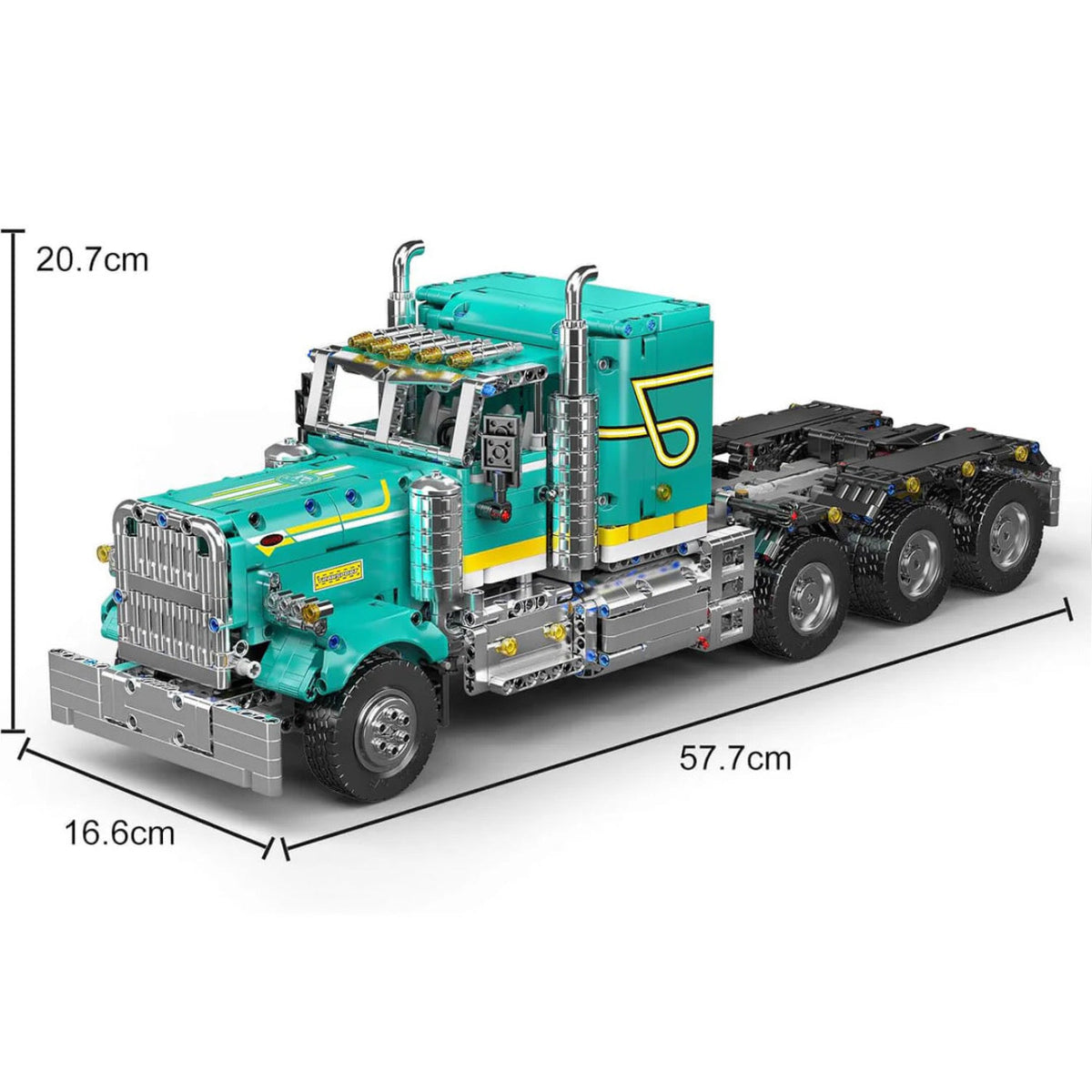 Trilumity Motorized Building Block Set: Remote Controlled Peter American Truck | 2064Piece