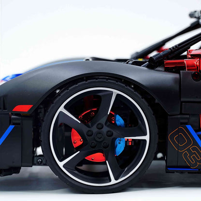 Trilumity Motorized Building Block Set: 1: 8 Woking Hypercar Track Focus, Aerodynamic Brilliance, Mirror Customized Edition (3862-Piece)